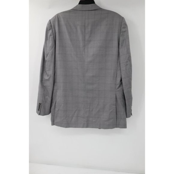Ermenegildo Zegna sport coat men's 42R Trofeo 600 Manhattan wool silk gray plaid - Picture 5 of 16